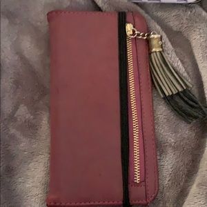 Magenta wallet case for any phone